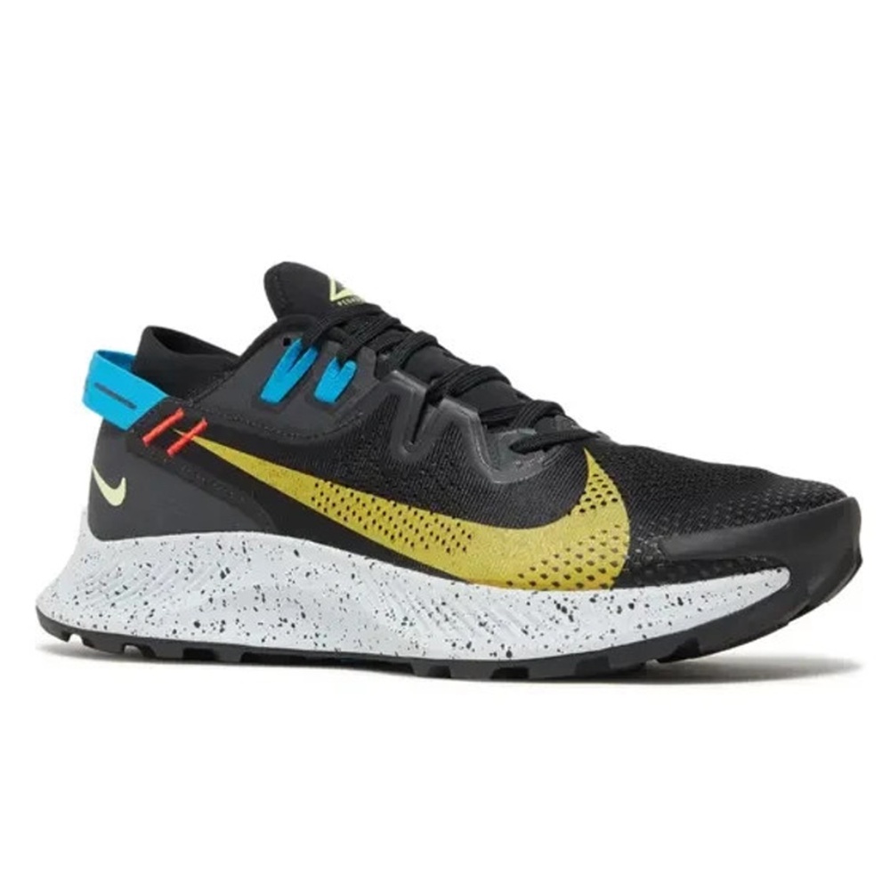 Size 11 Nike Pegasus Trail 2 Mens Running Shoes Black Dark Sulfur